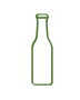 Grüne Blattbierflasche